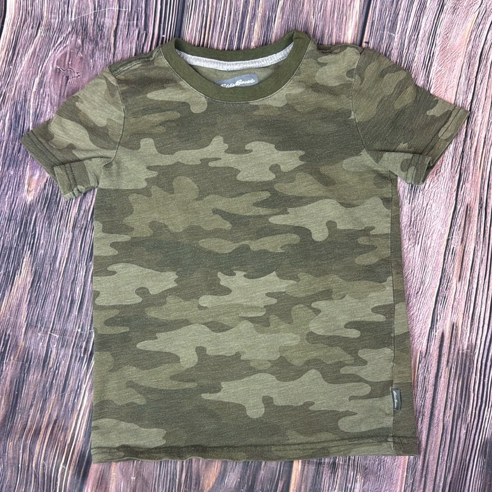 Eddie Bauer Green Camouflage Shirt- XS 5/6
